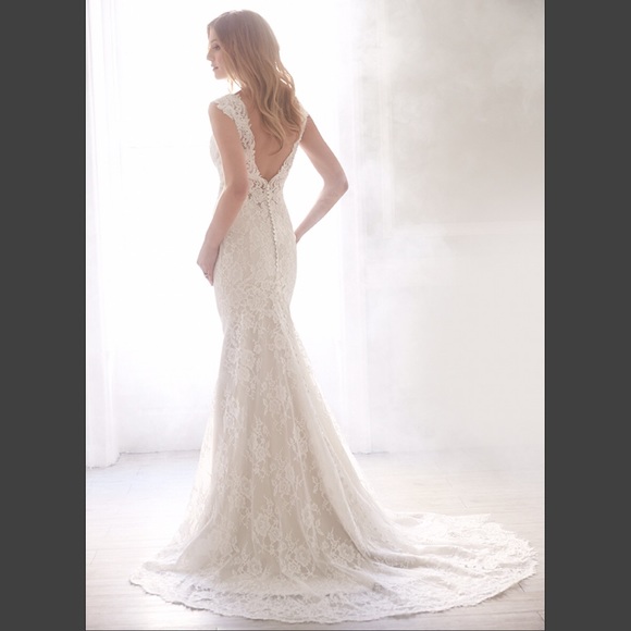 madison james Dresses & Skirts - 🚨PRICE NEGOTIABLE‼️ IVORY LACE MADISON JAMES MJ152 WEDDING DRESS - NEVER WORN‼️